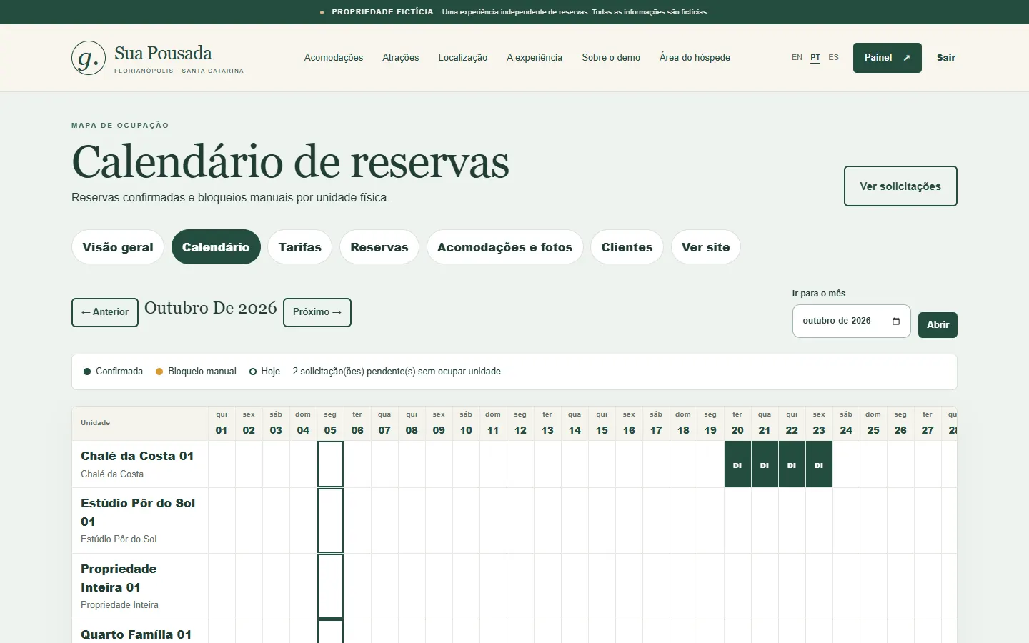 Calendar per room