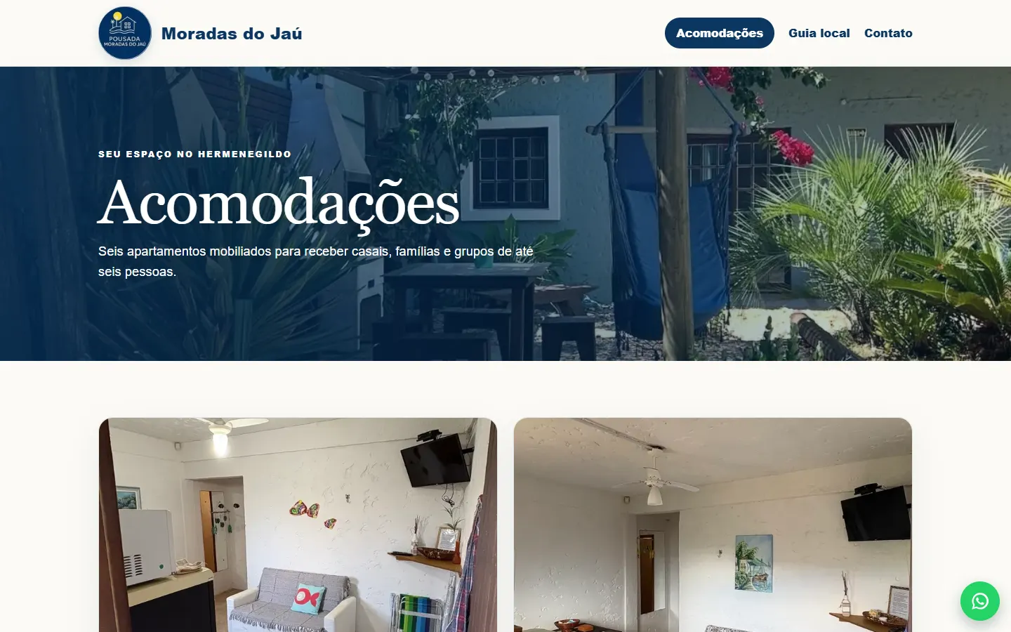 Moradas do Jaú: website screenshot 2