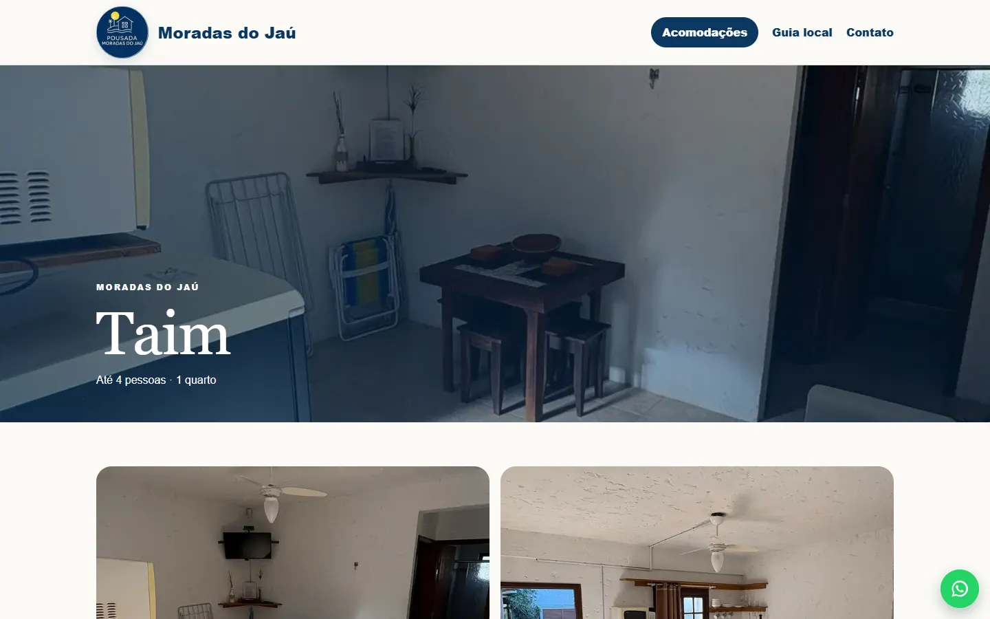 Moradas do Jaú: website screenshot 3